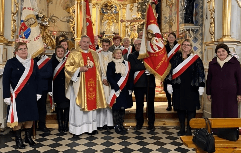 Poświęcenie sztandaru Straży Honorowej Najświętszego Serca Pana Jezusa
