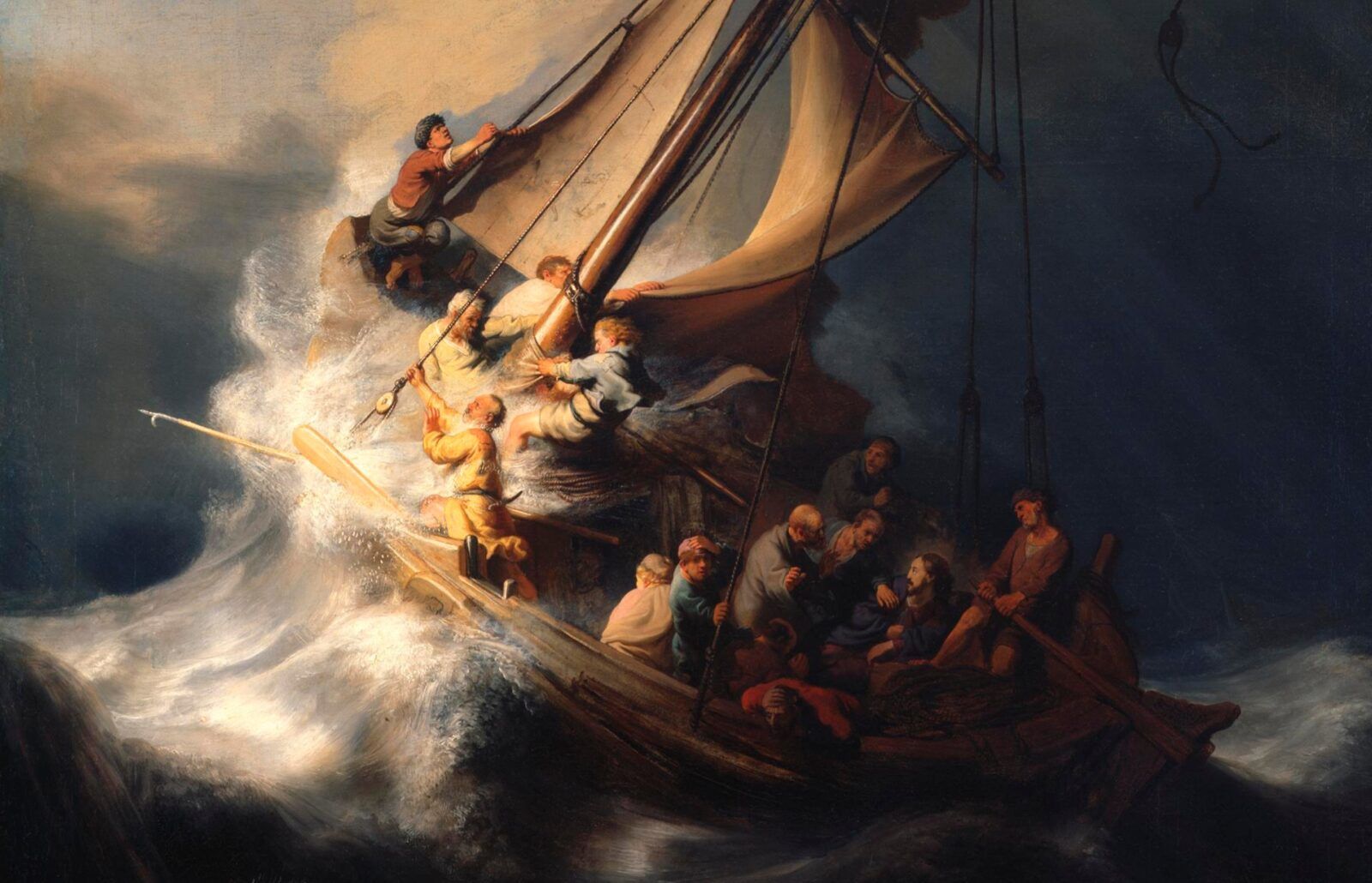 Rembrandt "Burza na Jeziorze Galilejskim"