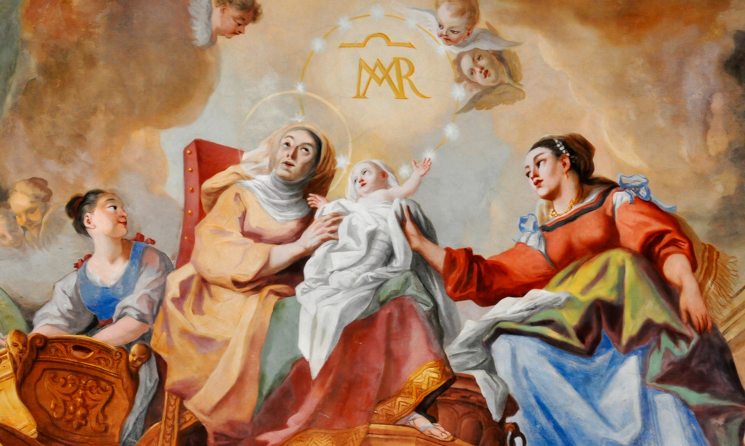 Narodzenie Najświętszej Maryi Panny, Cosmas Damian Asam, 1718 - 1720