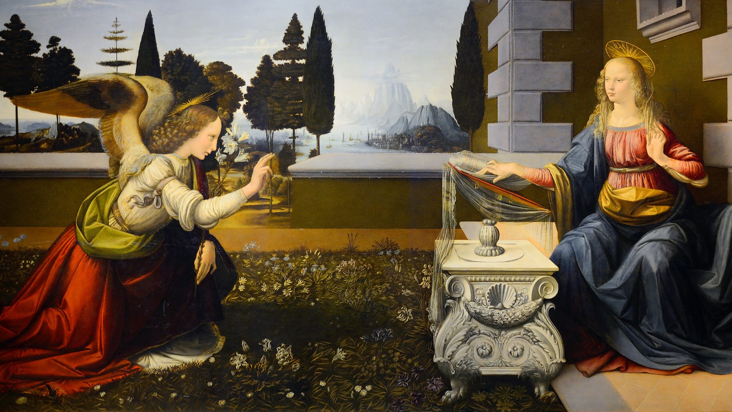 Leonardo da Vinci Zwiastowanie Pańskie