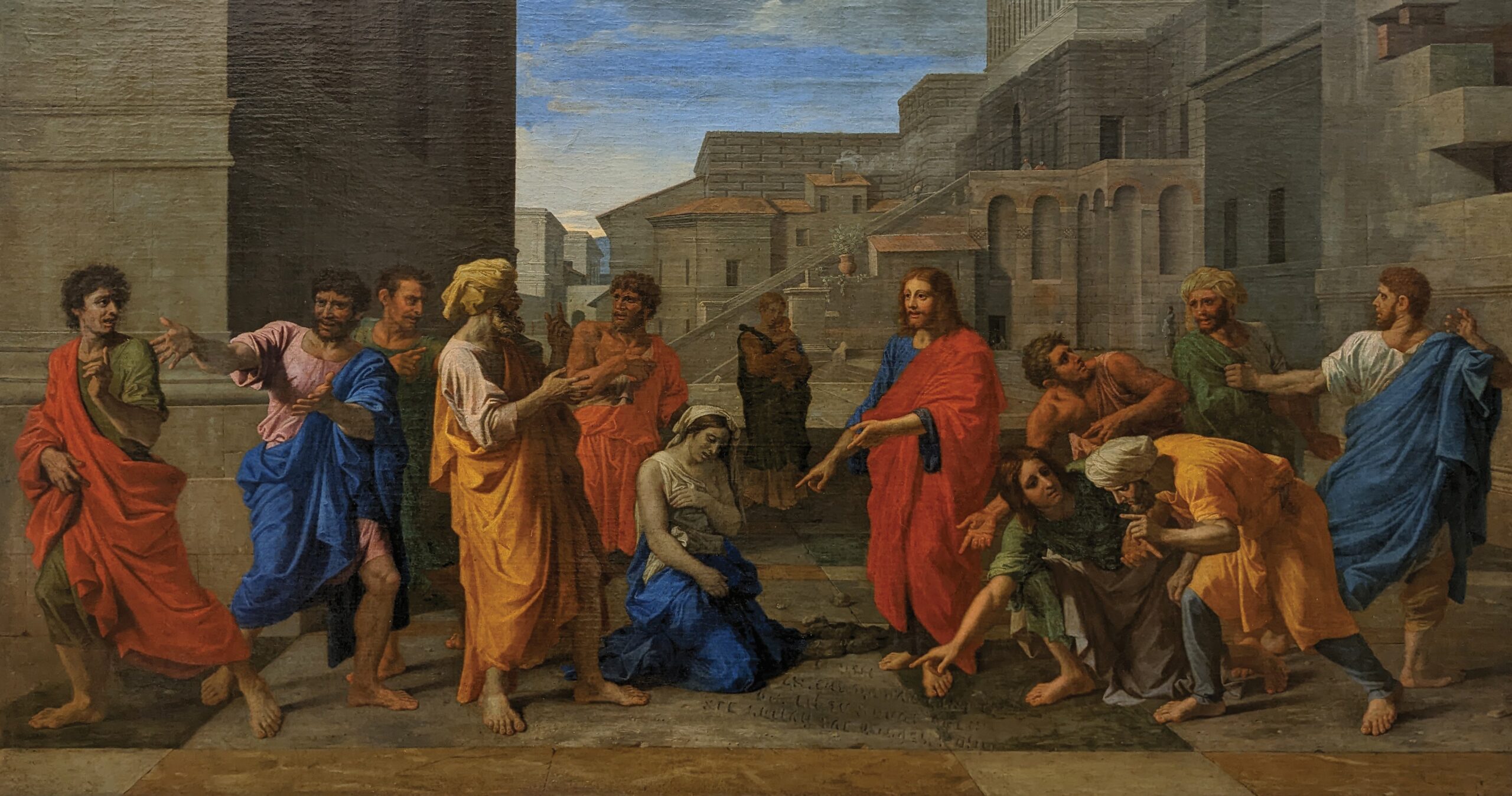 Chrystus i jawnogrzesznica, Nicolas Poussin