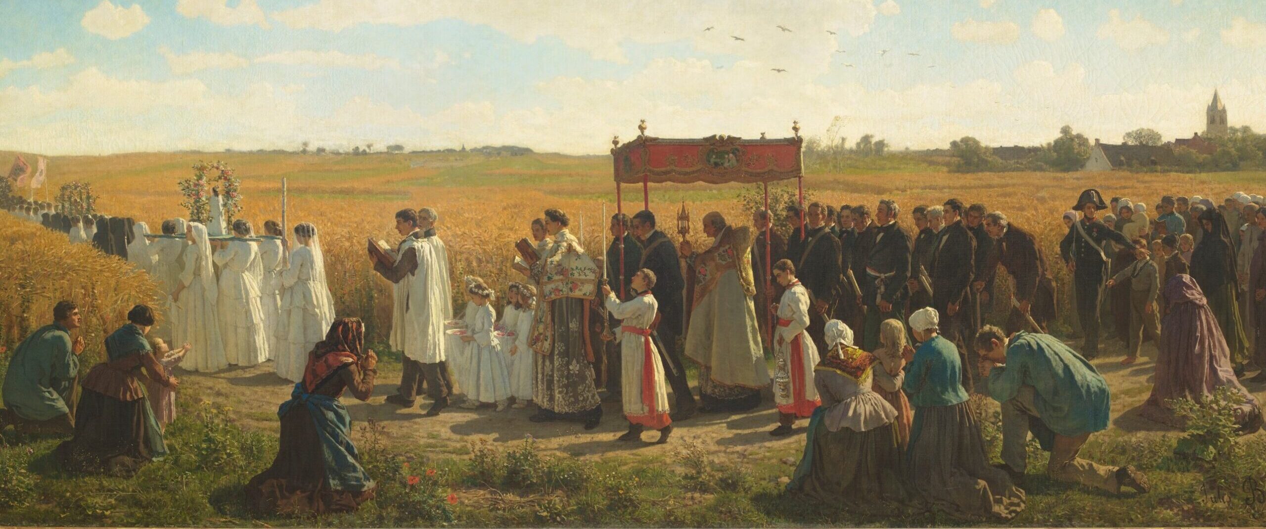 Błogosławieństwo w polu pszenicy w Artois, Jules Breton 1857 r.